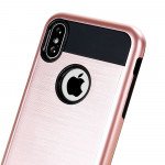 Wholesale iPhone X (Ten) Armor Hybrid Case (Gold)